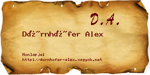 Dörnhöfer Alex névjegykártya